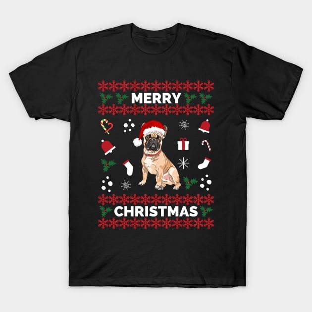 Merry Woofmas Bulldog Christmas Holiday - Bulldog Merry Woofmas Christmas Gift T-Shirt by Famgift